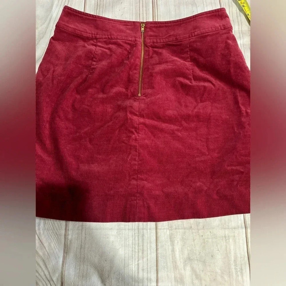 J Crew Mercantile Women's Mini Skirt Corduroy Burgundy Size 6 - Picture 2 of 8